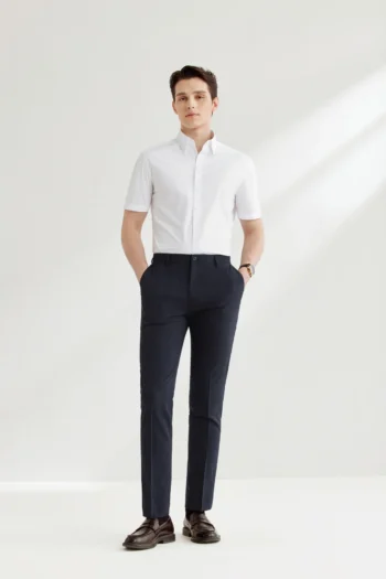 Non-Iron Easy Care Smart Fit Poplin Short Sleeve Shirt