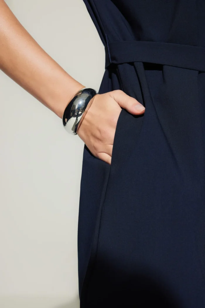 Stand Collar Shirt Dress - Image 7