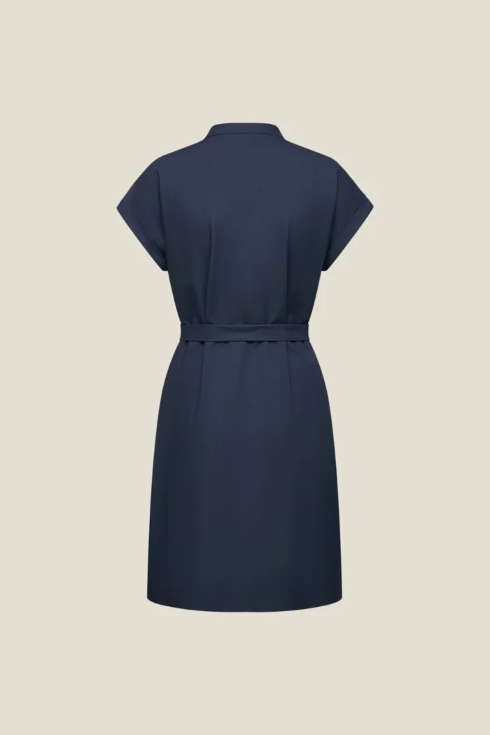 Stand Collar Shirt Dress - Image 8