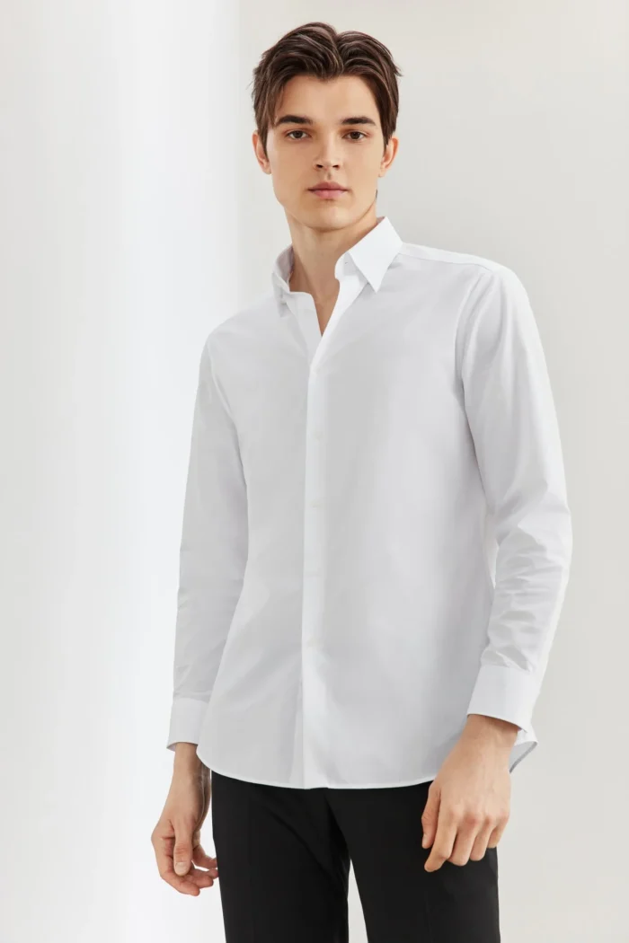 Easy Care Cotton Blend Poplin Shirt - Image 2