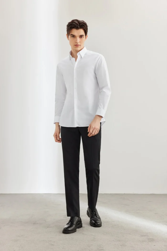 Easy Care Cotton Blend Poplin Shirt - Image 1