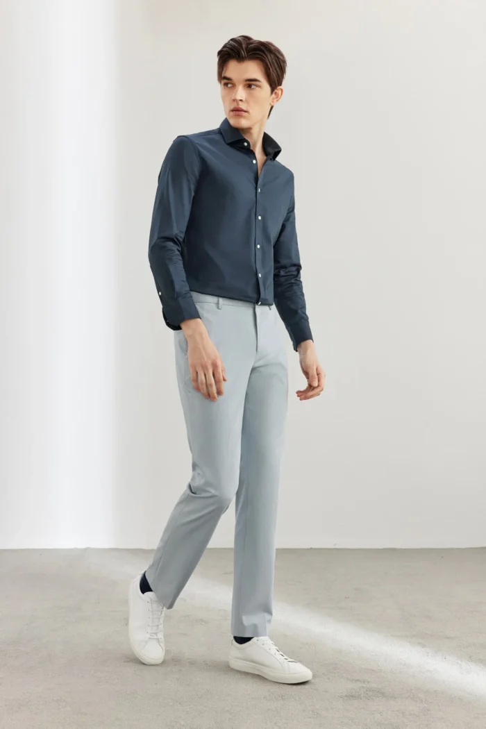 Easy care Cotton Blend Wide Twill Shirt - Image 7
