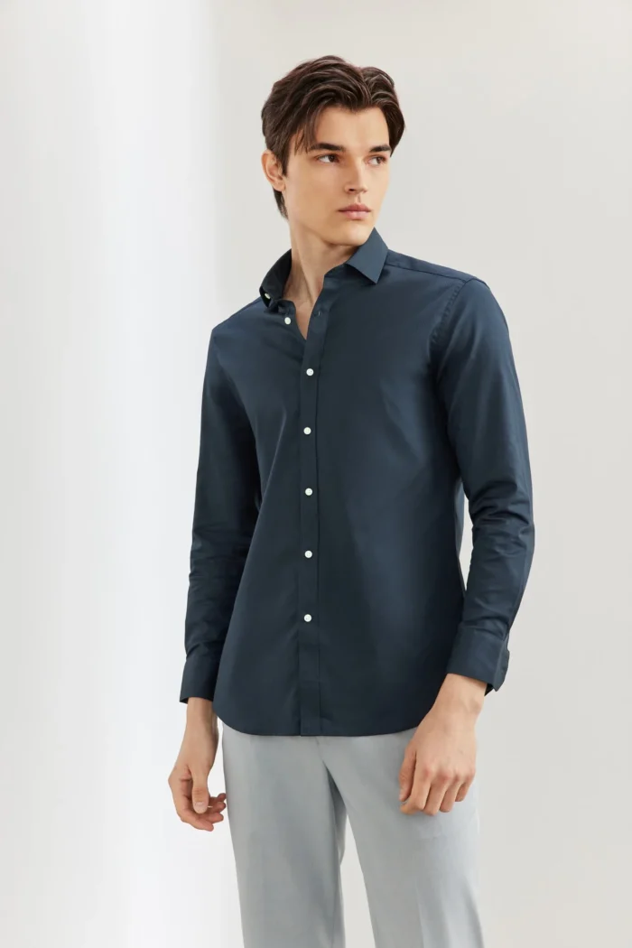 Easy care Cotton Blend Wide Twill Shirt - Image 1