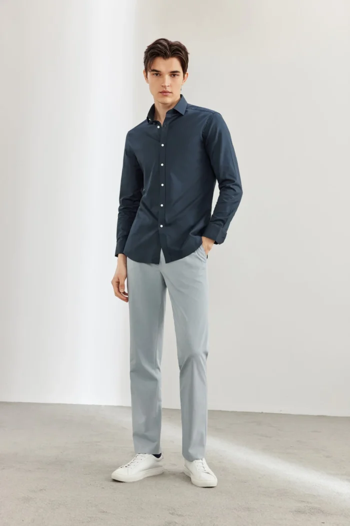 Easy care Cotton Blend Wide Twill Shirt - Image 5