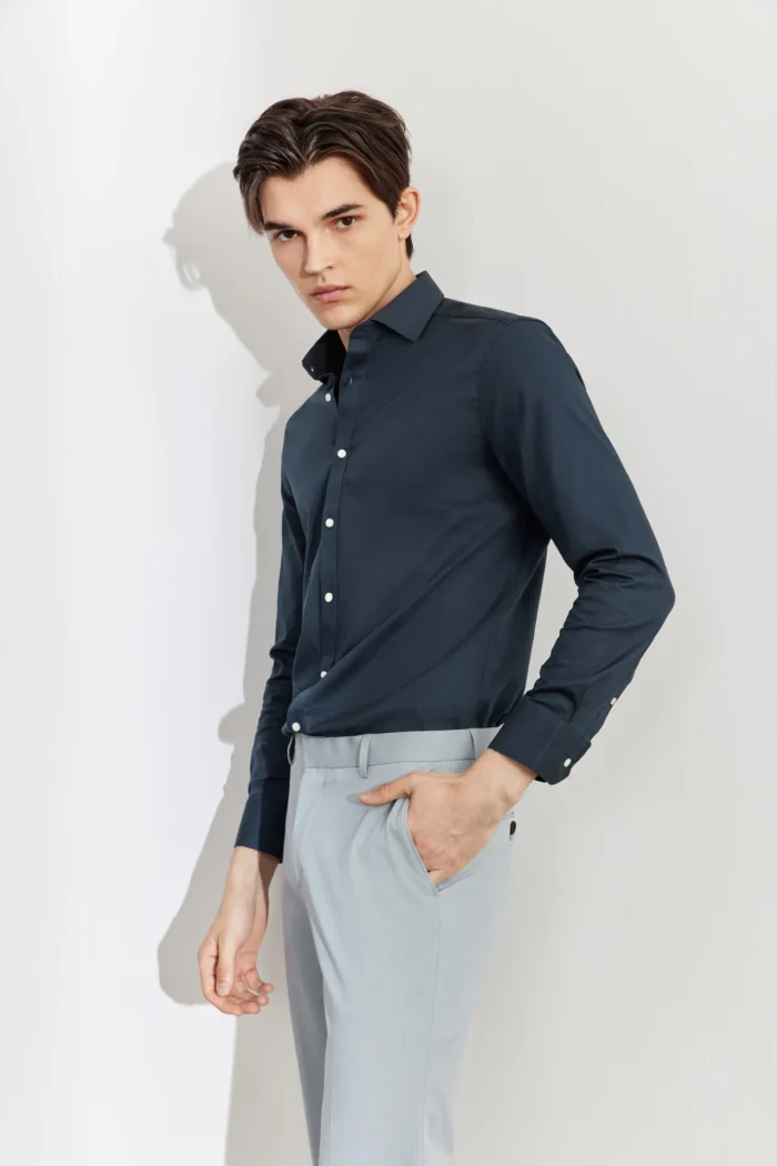 Easy care Cotton Blend Wide Twill Shirt - Image 4