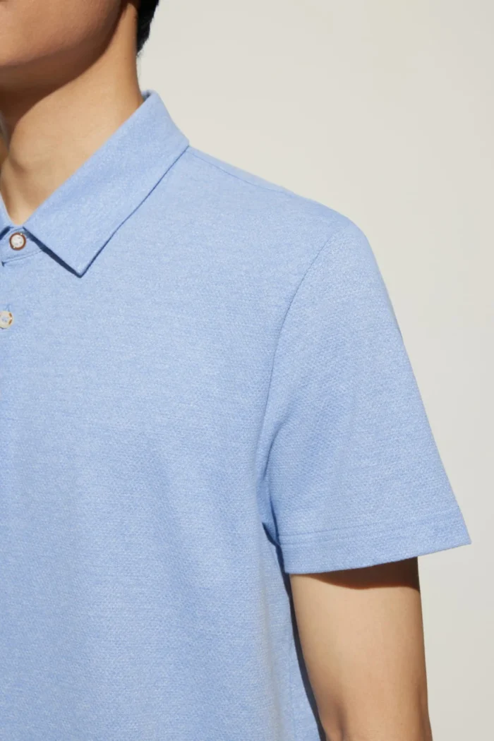 Easy Care Cool Touch Jacquard Texture Smart Fit Short Sleeve Polo Tee - Image 9