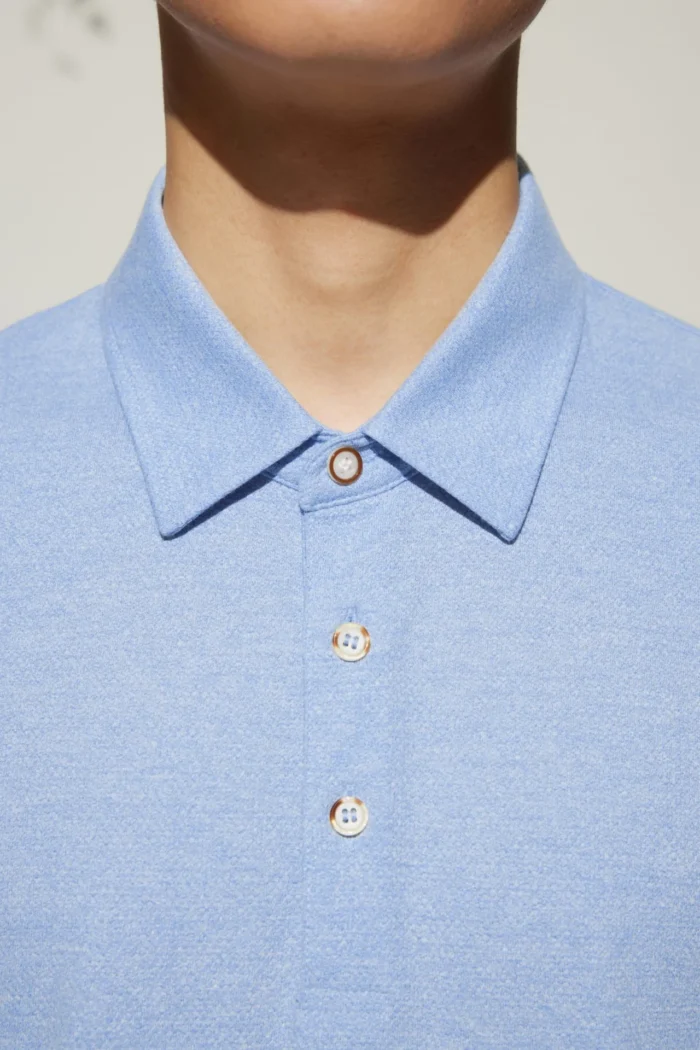 Easy Care Cool Touch Jacquard Texture Smart Fit Short Sleeve Polo Tee - Image 5