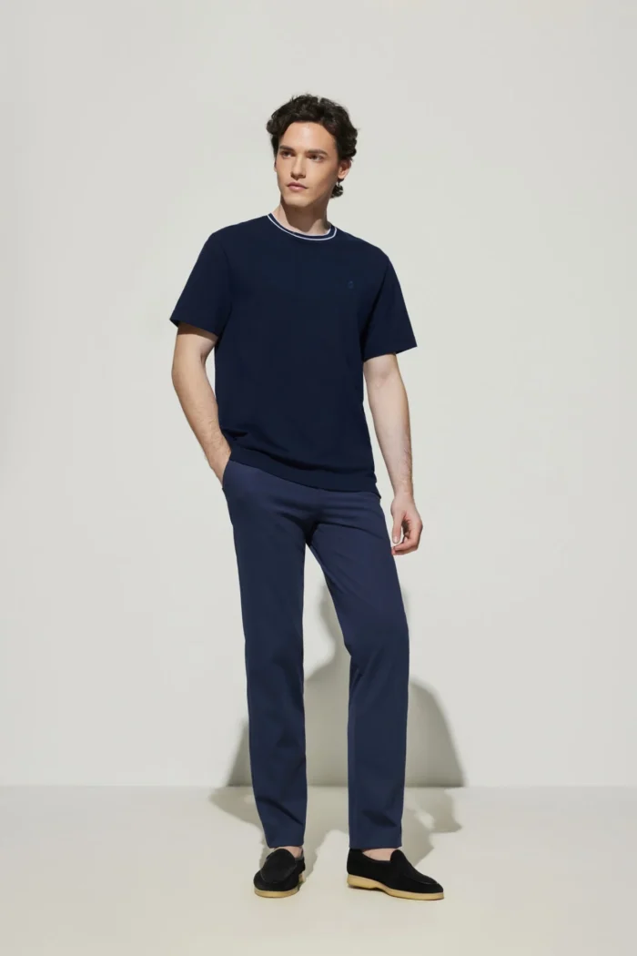 Cool Touch Cotton Pique Relax Fit Short Sleeve T-Shirt with Logo - Image 3