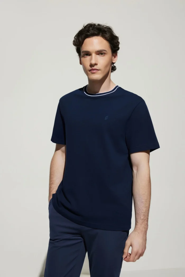 Cool Touch Cotton Pique Relax Fit Short Sleeve T-Shirt with Logo - Image 1