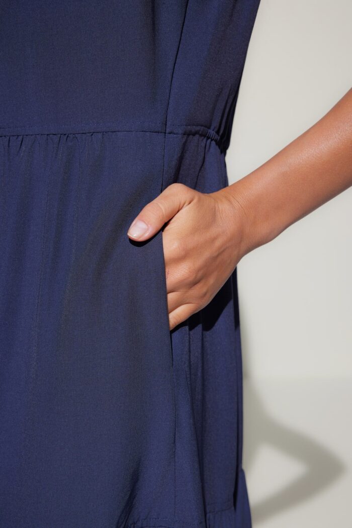 Round Neck Tiered Maxi Dress - Image 9