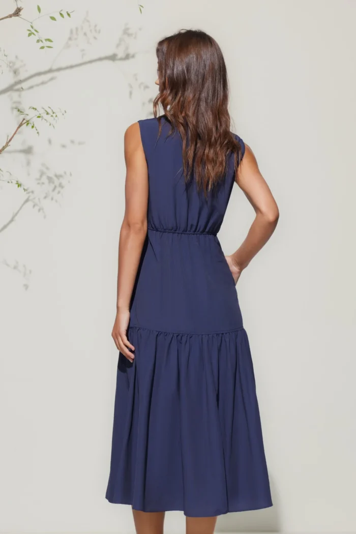Round Neck Tiered Maxi Dress - Image 8