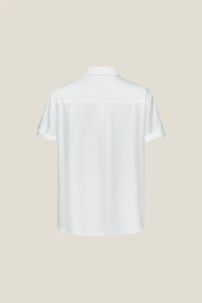 Shirt Collar Blouse With Necklace - Image 2