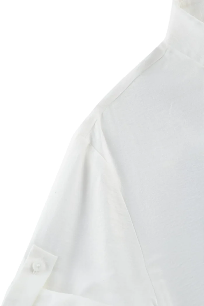 Shirt Collar Blouse With Necklace - Image 4