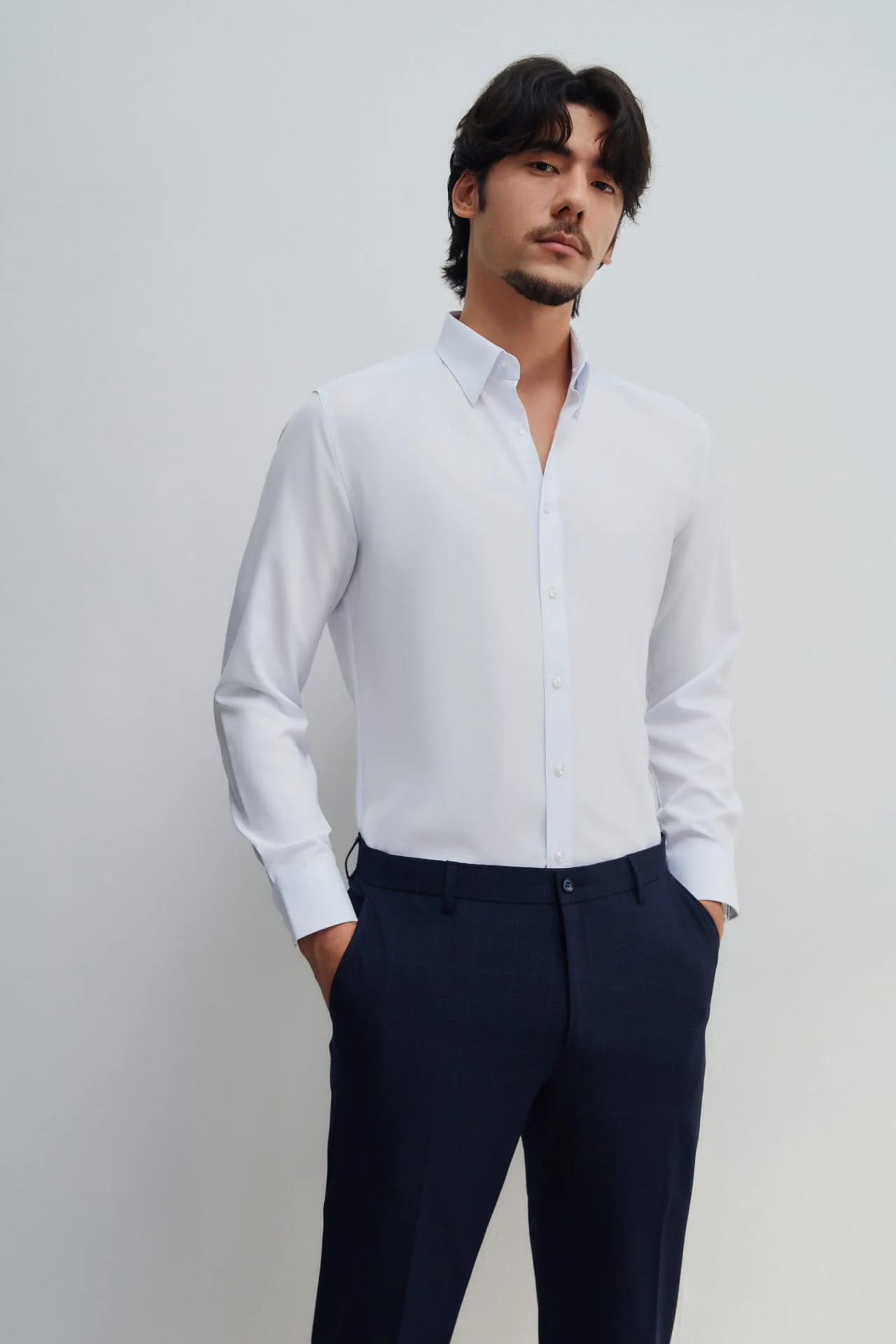 4612224200_MF_2 Non-Iron Dry Smart Fit Fine Twill Shirt - Image 1